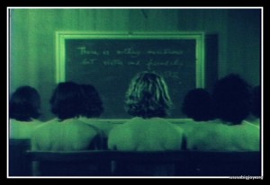 classroom from a James Broughton film